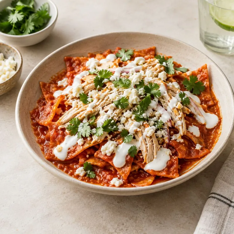 Imagen ilustrativa de un plato de chilaquiles.