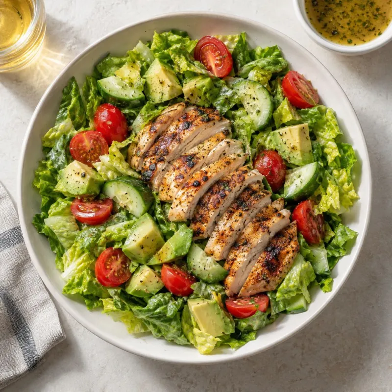 Imagen ilustrativa de una ensalada con pollo.
