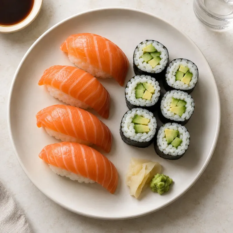 Imagen ilustrativa de una orden de sushi.
